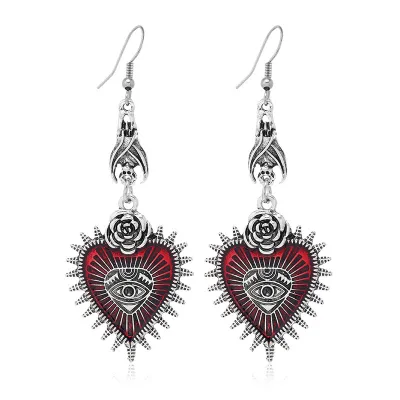 Women's Simple Retro Gothic Alloy Snake Cross Earrings