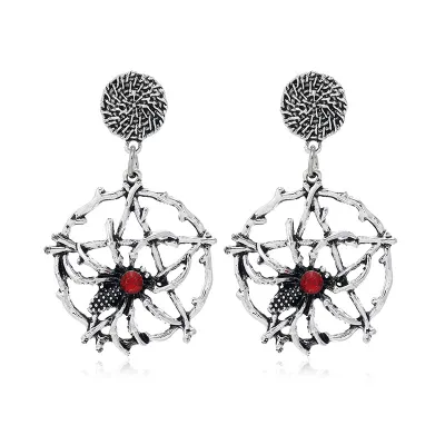 Women's Simple Retro Gothic Alloy Snake Cross Earrings