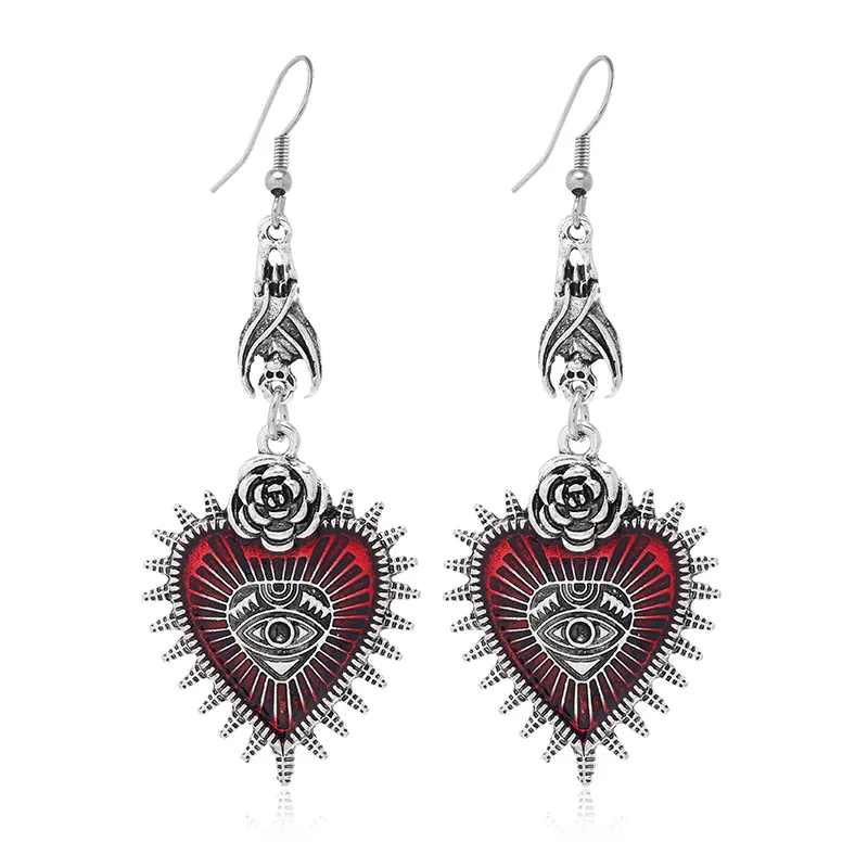 Women's Simple Retro Gothic Alloy Snake Cross Earrings