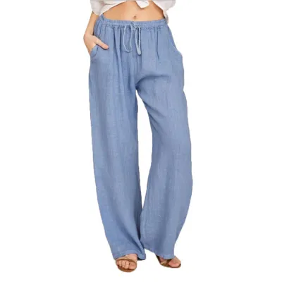 Women Casual Street Hipster Drawstring Loose Overalls Pants
