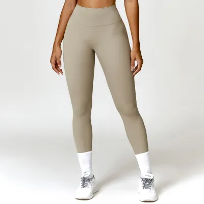 Women's Quick-Drying High Waist Yoga Pants - Casual Sports Bottoms in Solid Color