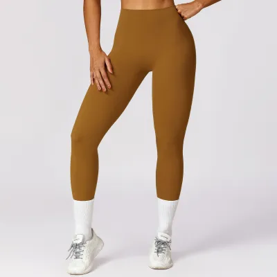 Women's Quick-Drying High Waist Yoga Pants - Casual Sports Bottoms in Solid Color