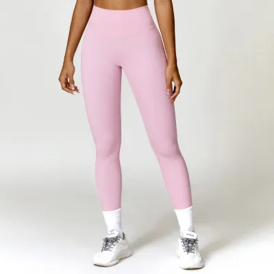 Women's Quick-Drying High Waist Yoga Pants - Casual Sports Bottoms in Solid Color