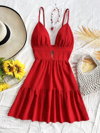 Women Fashion Sexy Leopard Sleeveless Backless One-Piece Swimsuit