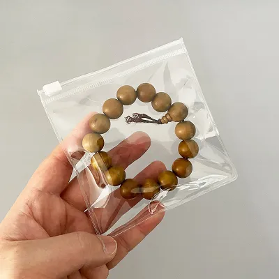 Transparent PVC Zipper Jewelry Storage Packaging Bag