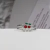Silver Cherry Ring