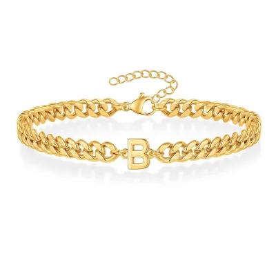 Men's Stainless Steel Alphabet Bracelet Simple Commuter