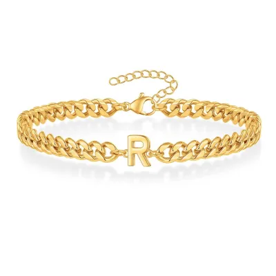 Men's Stainless Steel Alphabet Bracelet Simple Commuter