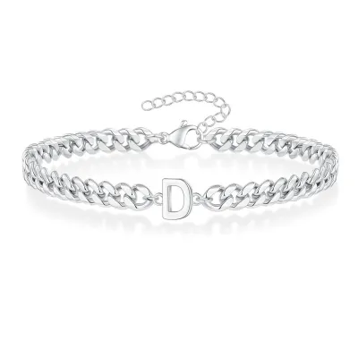 Men's Stainless Steel Alphabet Bracelet Simple Commuter