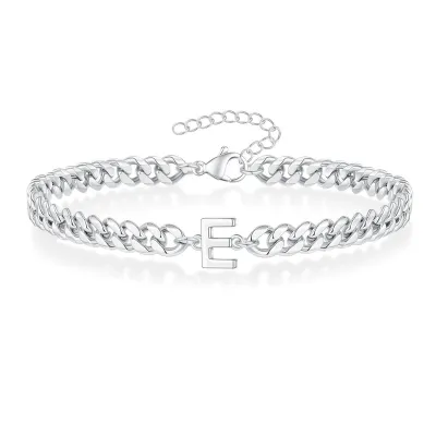 Men's Stainless Steel Alphabet Bracelet Simple Commuter