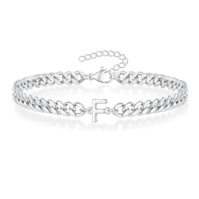 Men's Stainless Steel Alphabet Bracelet Simple Commuter