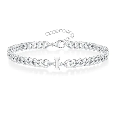 Men's Stainless Steel Alphabet Bracelet Simple Commuter