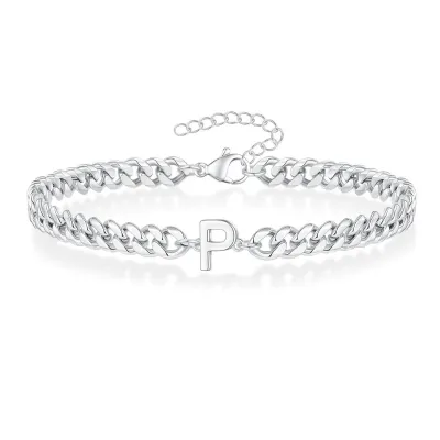 Men's Stainless Steel Alphabet Bracelet Simple Commuter