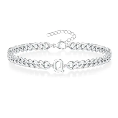 Men's Stainless Steel Alphabet Bracelet Simple Commuter
