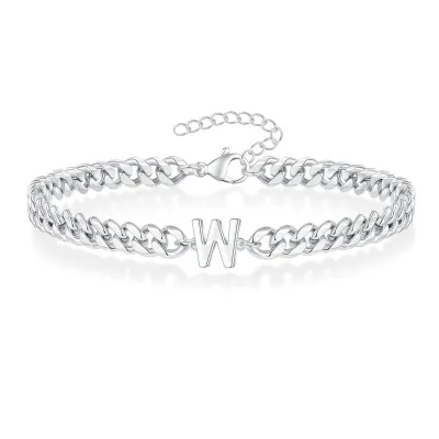 Men's Stainless Steel Alphabet Bracelet Simple Commuter