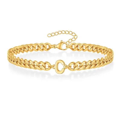 Men's Stainless Steel Alphabet Bracelet Simple Commuter