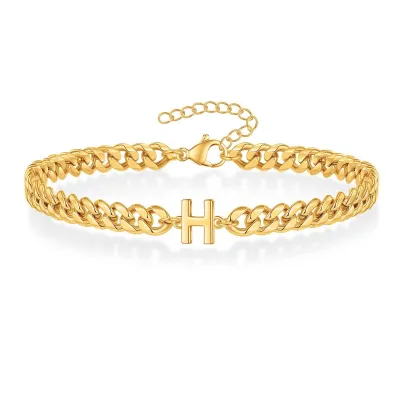 Men's Stainless Steel Alphabet Bracelet Simple Commuter