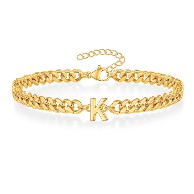 Men's Stainless Steel Alphabet Bracelet Simple Commuter