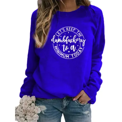Women Casual Mom Printed Pullover Sweatshirt