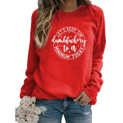 Women Casual Mom Printed Pullover Sweatshirt