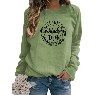 Women Casual Mom Printed Pullover Sweatshirt