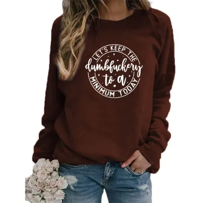 Women Casual Mom Printed Pullover Sweatshirt