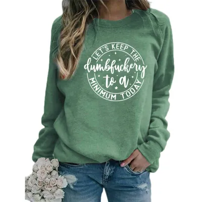 Women Casual Mom Printed Pullover Sweatshirt