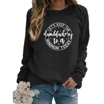 Women Casual Mom Printed Pullover Sweatshirt