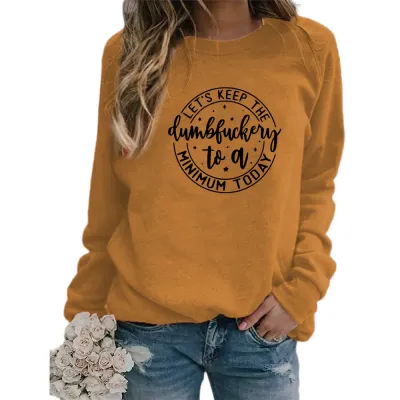 Women Casual Mom Printed Pullover Sweatshirt
