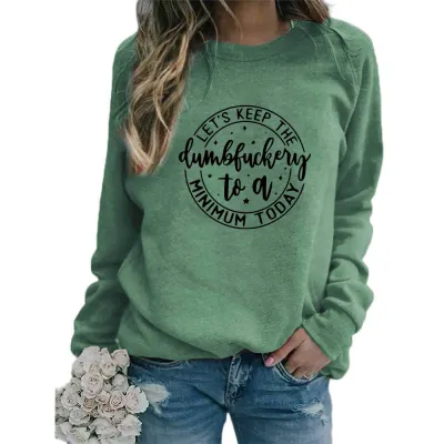 Women Casual Mom Printed Pullover Sweatshirt