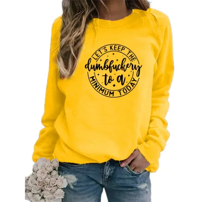 Women Casual Mom Printed Pullover Sweatshirt