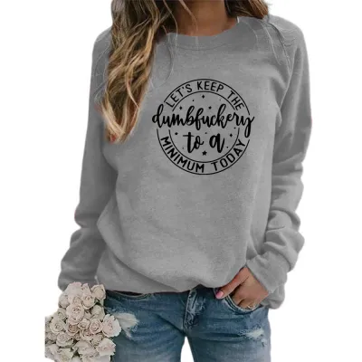 Women Casual Mom Printed Pullover Sweatshirt