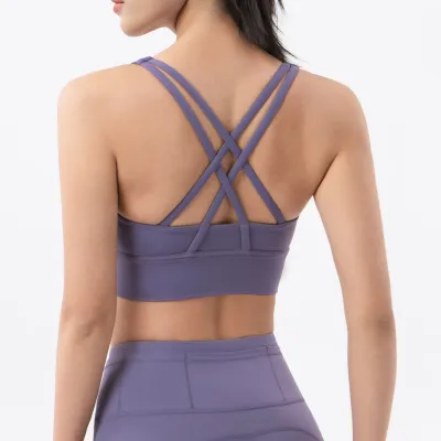 Women Casual Cross Strap Yoga Sports Bra Vest