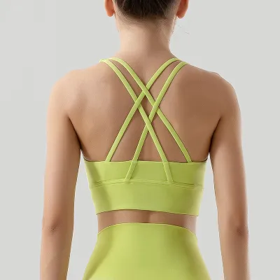 Women Casual Cross Strap Yoga Sports Bra Vest