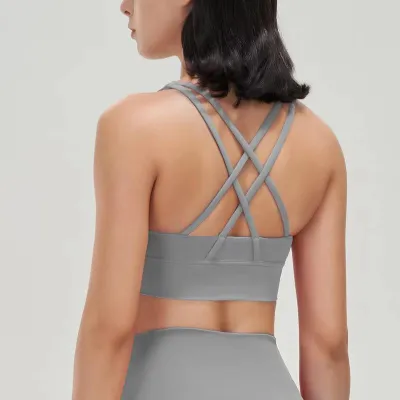 Women Casual Cross Strap Yoga Sports Bra Vest