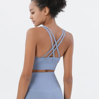 Women Casual Cross Strap Yoga Sports Bra Vest