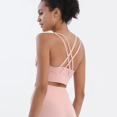 Women Casual Cross Strap Yoga Sports Bra Vest