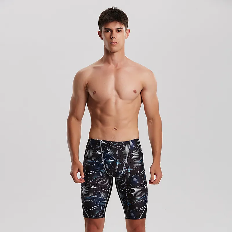 Men Casual Printed Quick-Drying Racing Swimsuit Trunks
