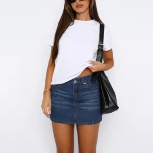 Women Fashion Sexy Simple Stretch Denim Skirt