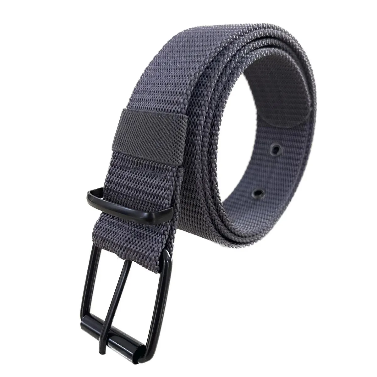 Fashion Solid Color Porous Canvas Belt with Pin Buckle