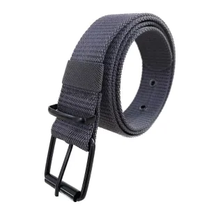 Fashion Solid Color Porous Canvas Belt with Pin Buckle