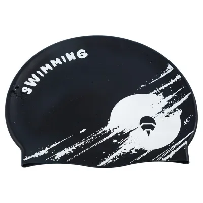 Fashion Adult Waterproof Silicone Swimming Cap with Printing