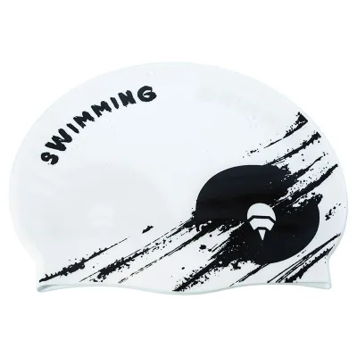 Fashion Adult Waterproof Silicone Swimming Cap with Printing