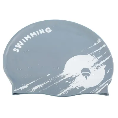 Fashion Adult Waterproof Silicone Swimming Cap with Printing