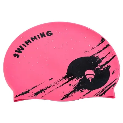 Fashion Adult Waterproof Silicone Swimming Cap with Printing