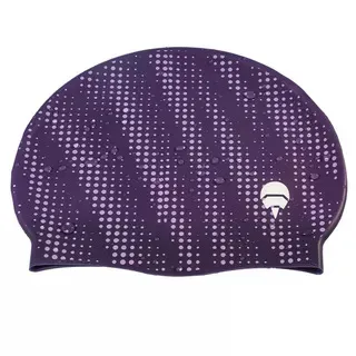 Fashion Adult Printed Silicone Swimming Cap with Dot Pattern