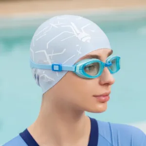 Fashion Printing Waterproof Silicone Adult Swimming Cap