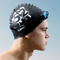 Fashion Adult Printing Waterproof Hair Care Silicone Swimming Cap