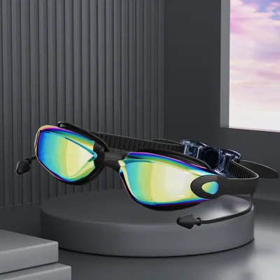 Fashion Waterproof Anti-Fog Electroplated Hd Swimming Goggles