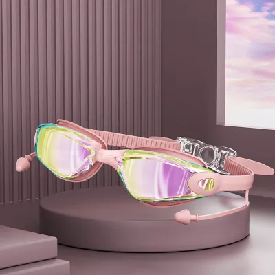 Fashion Waterproof Anti-Fog Electroplated Hd Swimming Goggles